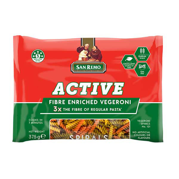 San Remo Vegeroni Spirals Pasta 375g (highest price)