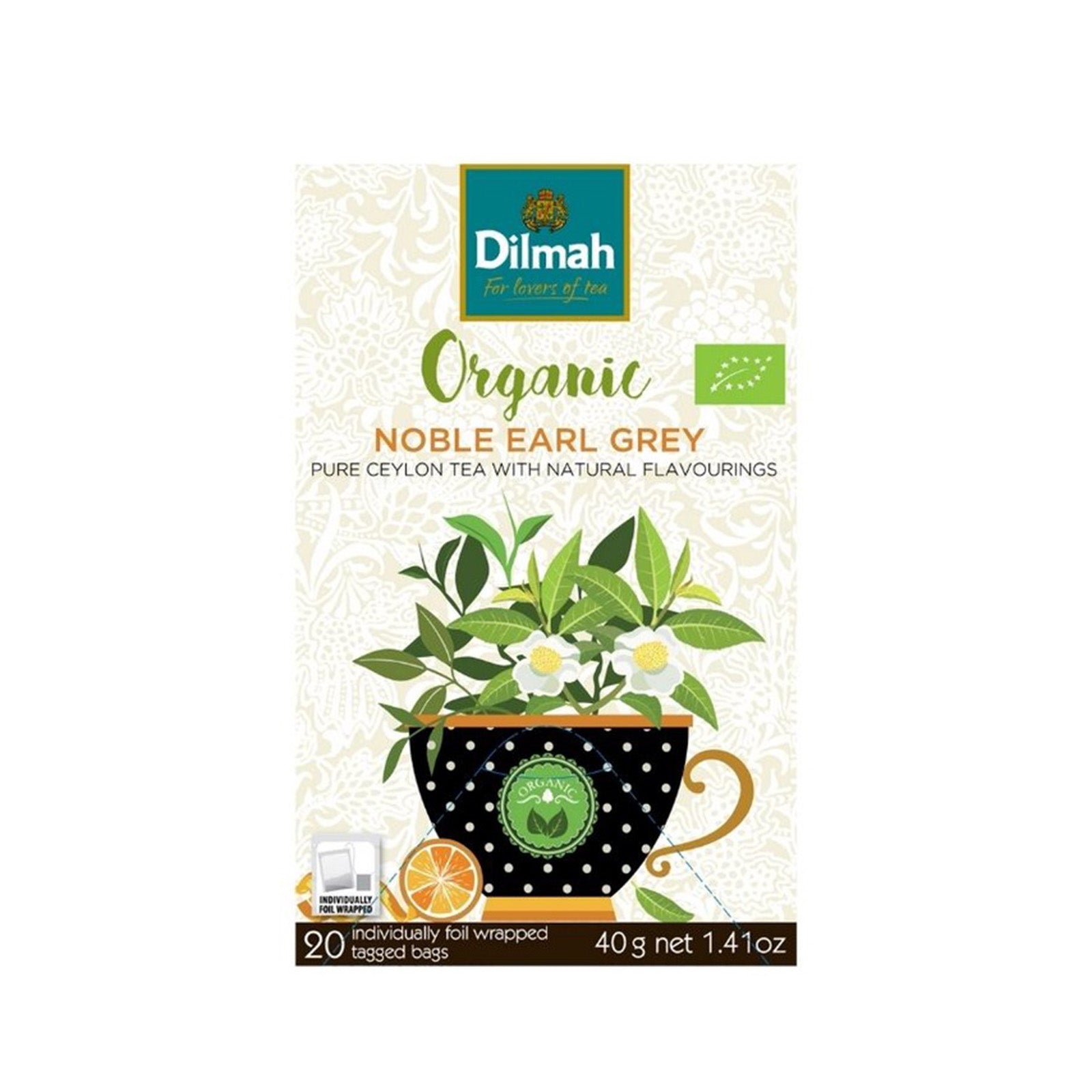 Dilmah Organic Noble Earl Grey Tea 40g