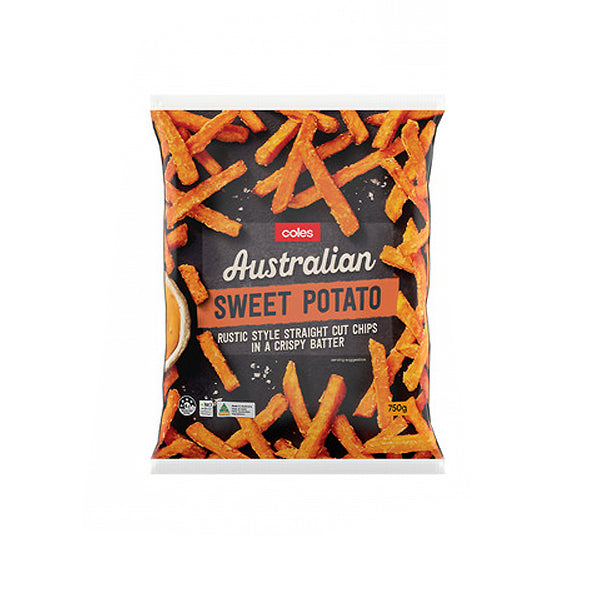 Coles Frozen Sweet Potato Crinkle Fries 750g