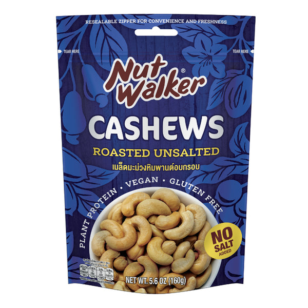 Nut Walker Roasted Unsalted Cashews 160g