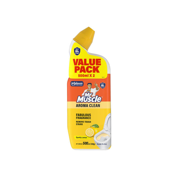 Mr Muscle Toilet Bowl Cleaner Lemon 500ml x 2