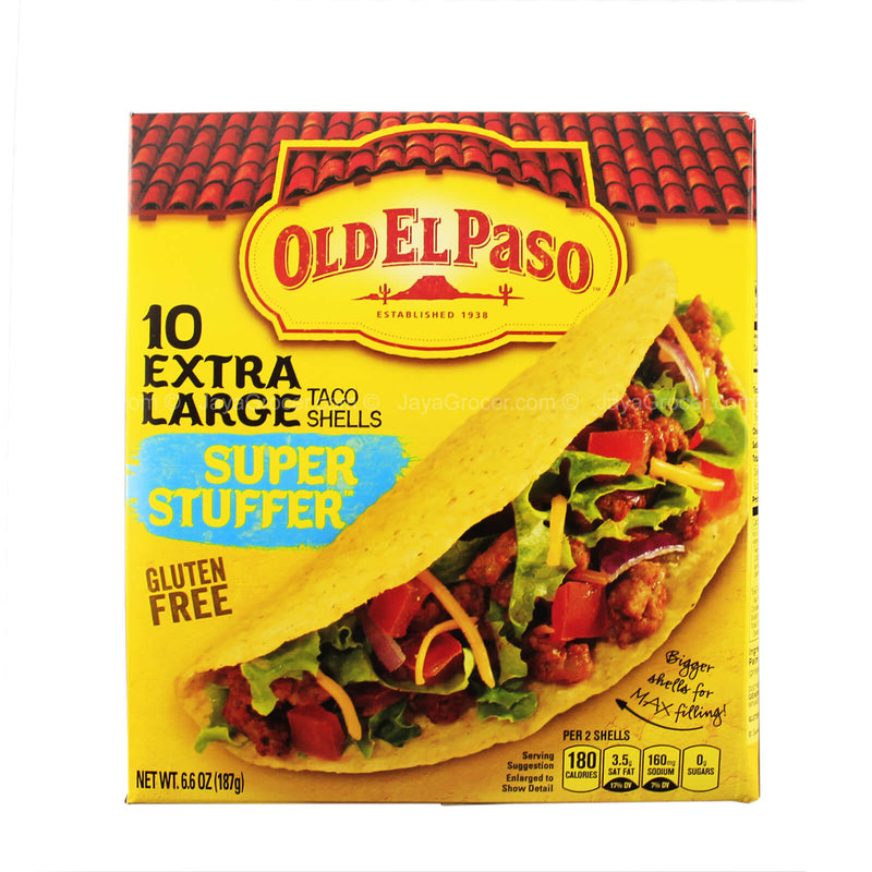 Old El Paso Extra Large Super Stuffer Taco Shells 187g