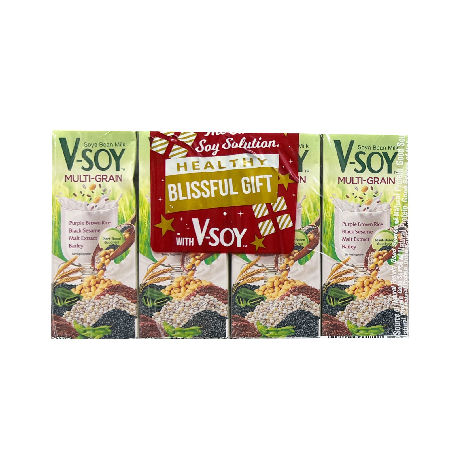 V-Soy Multi-Grain Soya Bean Milk 200ml x 4