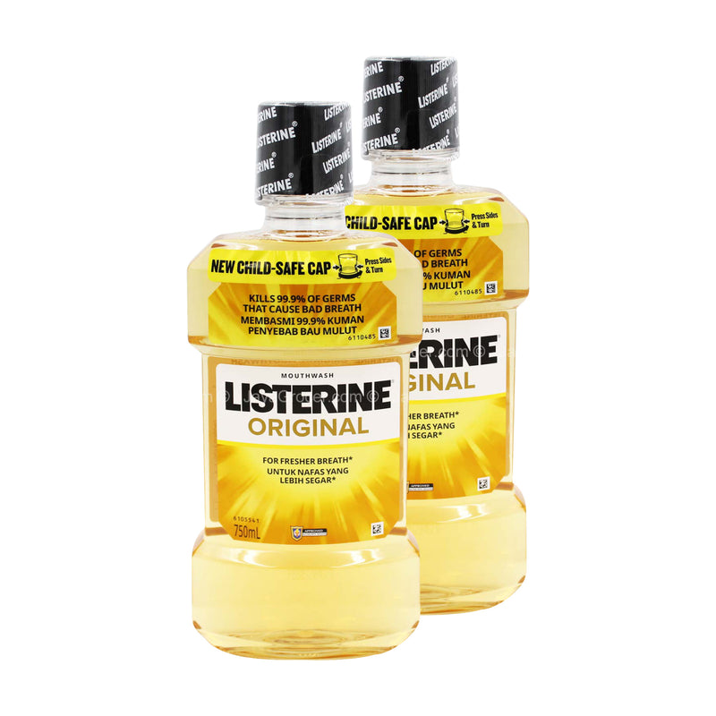 Listerine Original Mouthwash 750ml x 2
