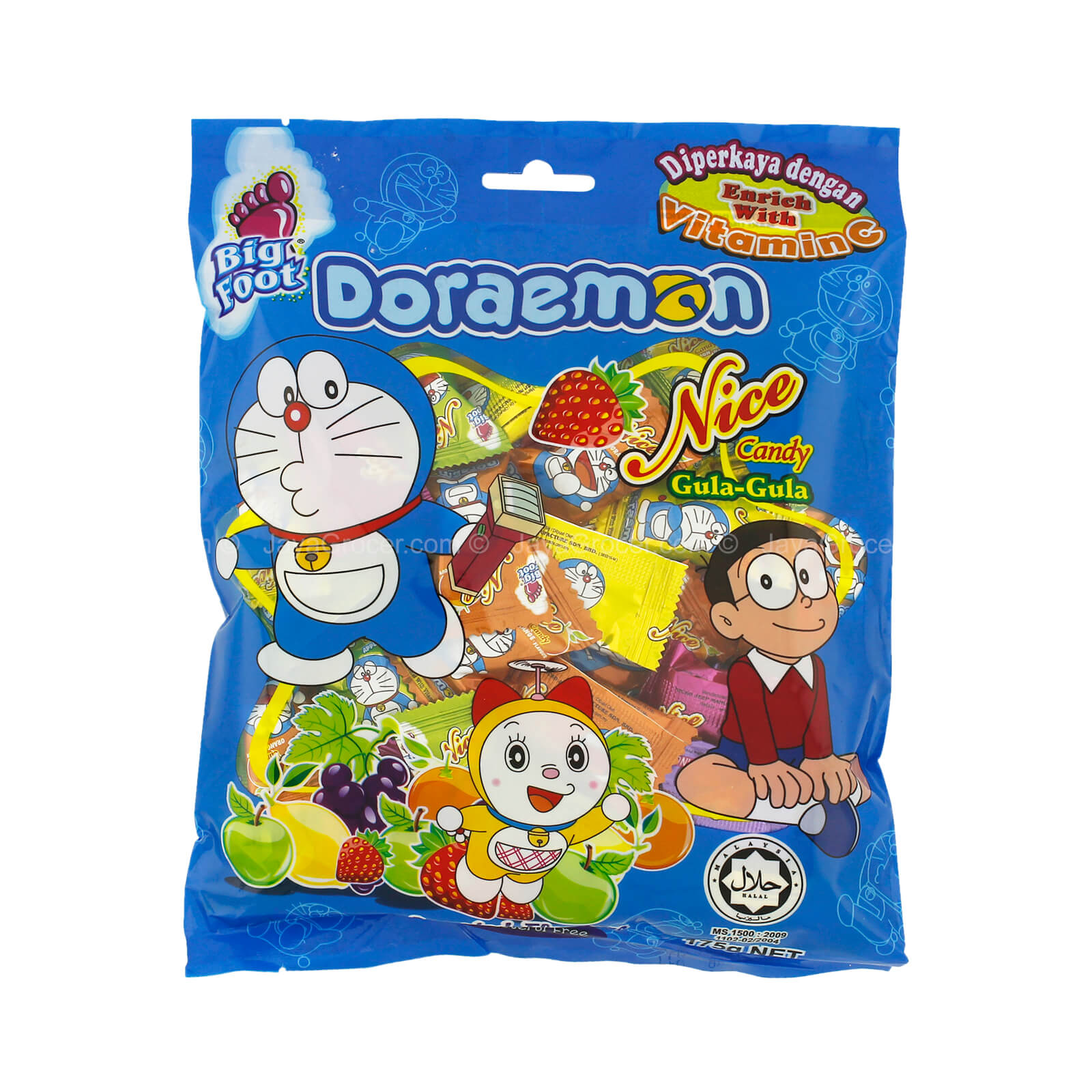Big Foot Doraemon Nice Candy Assorted Flavor 175g