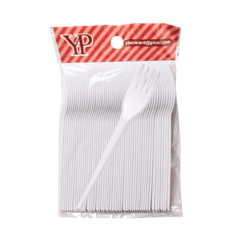 YP 7 Inch Disposable Fork (White) 30pcs/pack