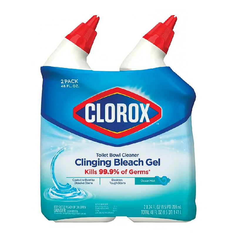 Clorox Toilet Bowl Clinging Bleach Gel 709ml x 2