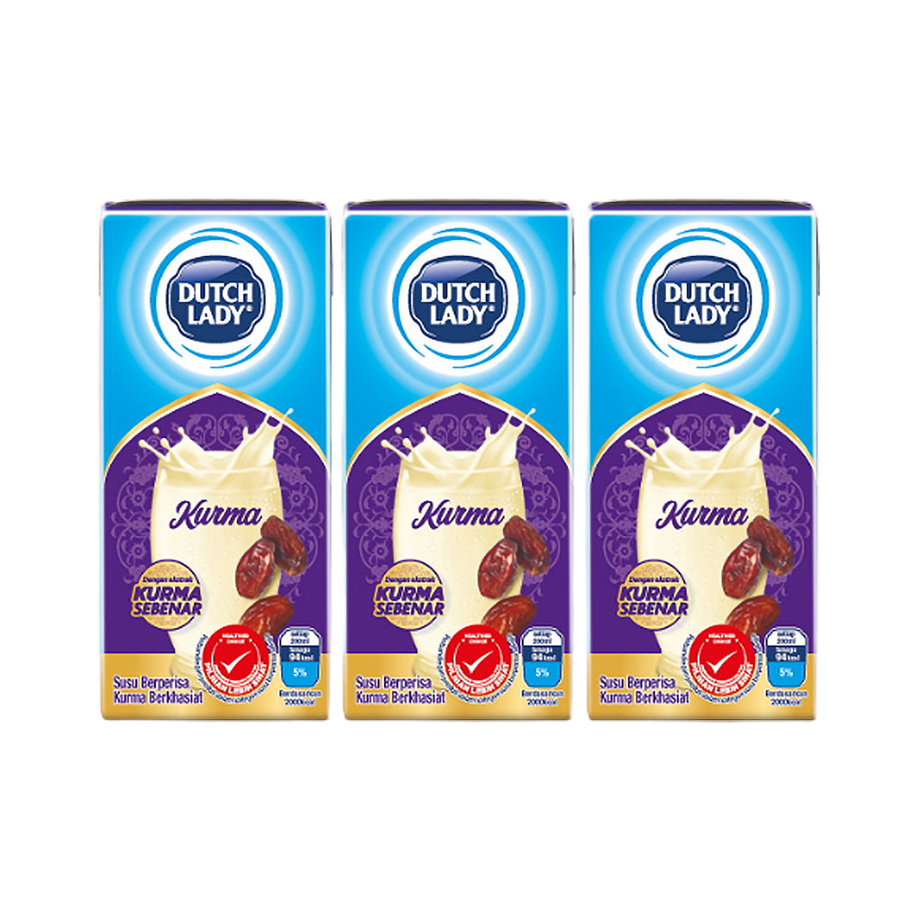 Dutch Lady Kurma UHT Milk 200ml x 6