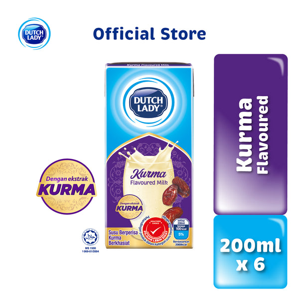 Dutch Lady Kurma UHT Milk 200ml x 6 (highest price)