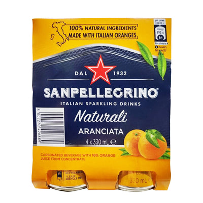 San Pellegrino Aranciata Sparkling Orange Juice (Can) 330ml