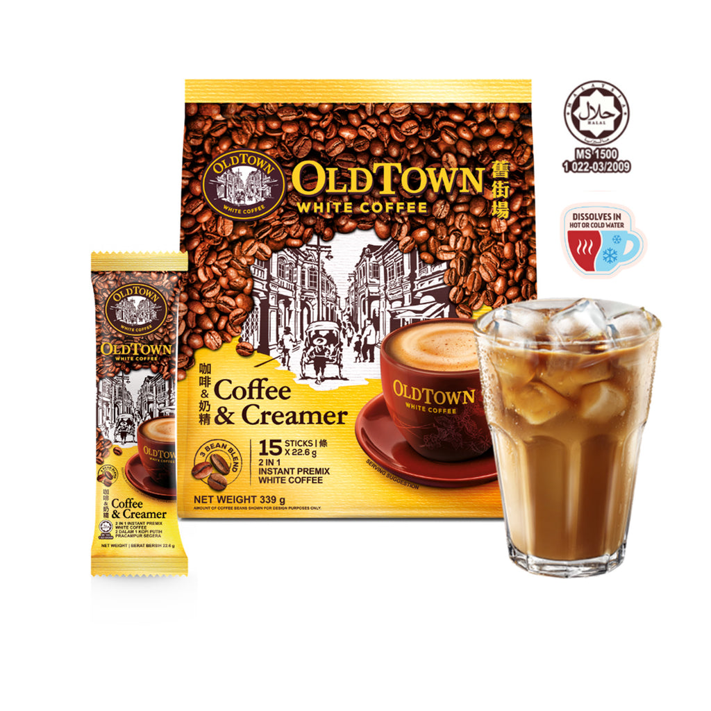 Old Town Coffee & Creamer Instant 2-in-1 Premix White Coffee 25g x 15