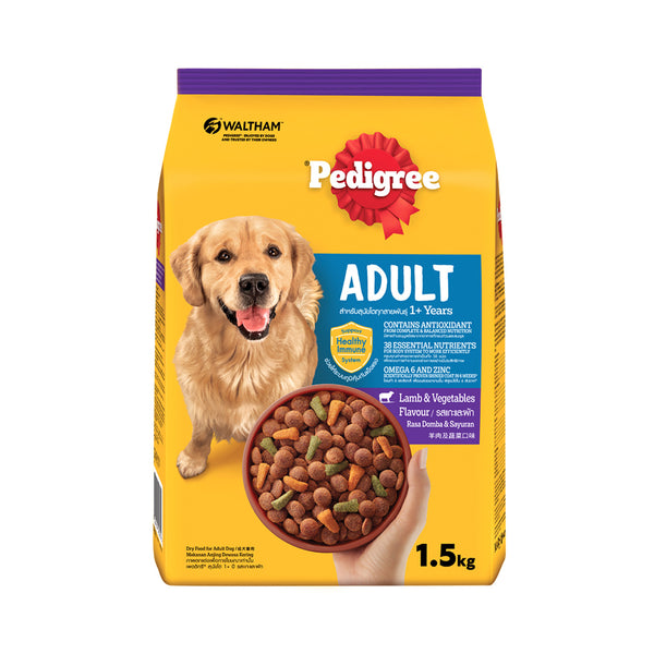 Pedigree Adult Dog Lamb and Vegetable Flavored Dog Food 1.5kg (highest price)
