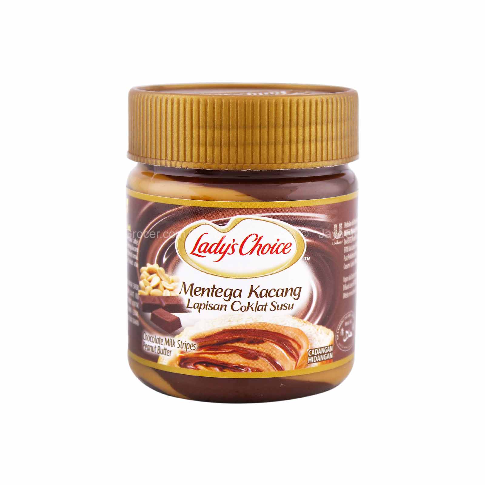 Ladys Choice Chocolate Milk Stripe Peanut Butter Spread 170g