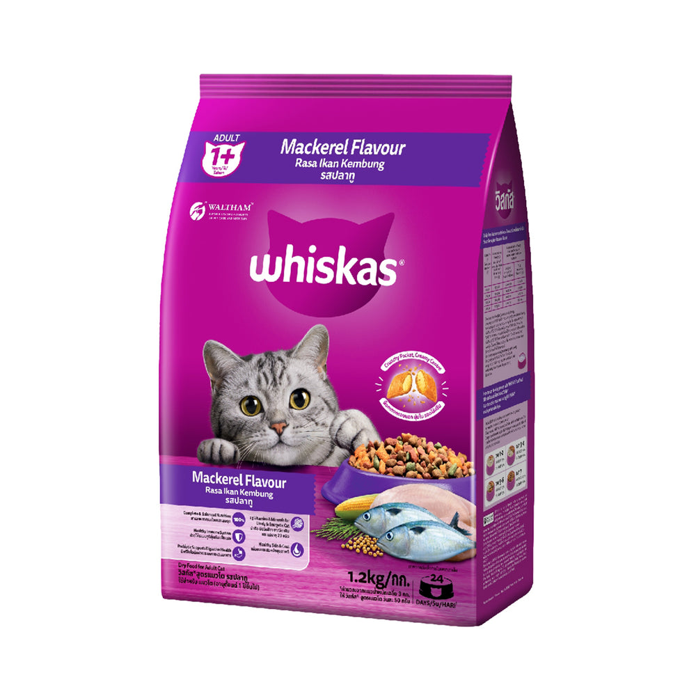 Whiskas Mackerel Dry Cat Food 1.2kg