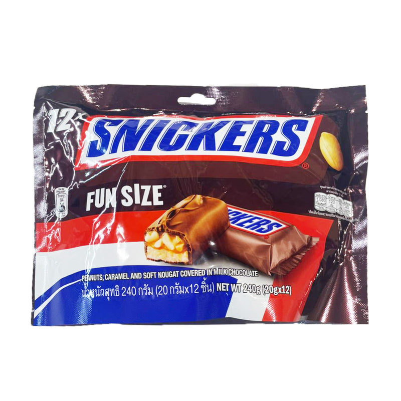 Snickers Fun Size Peanut Chocolate Bar 12pcs/pack