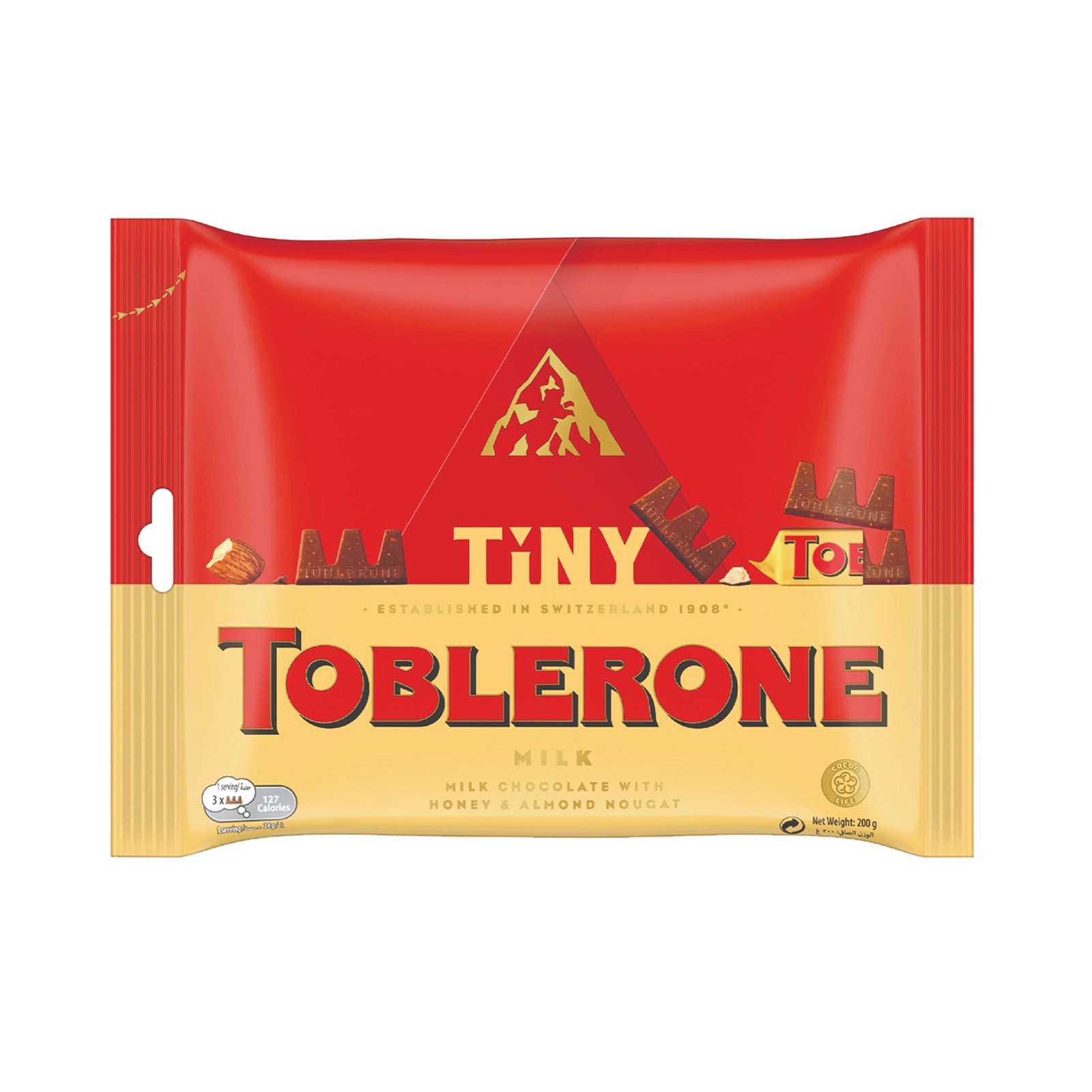 Toblerone Mini Swiss Milk Chocolate with Honey and Almond Nougat 200g