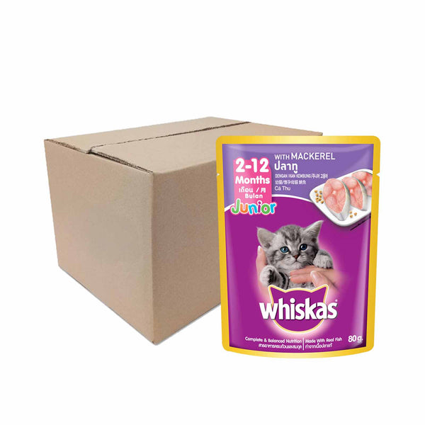Whiskas Pouch Real Fish Kitten Mackerel 80g (highest price)