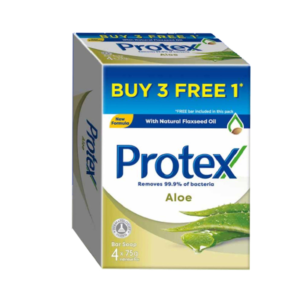 Protex Aloe Vera Soap Bar 75g x 3 +1