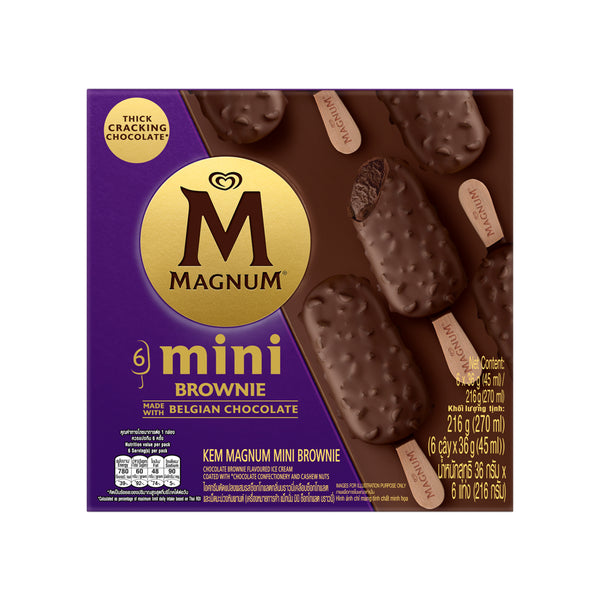 Magnum Mini Brownie Ice Cream Sticks 45ml x 6 (highest price)