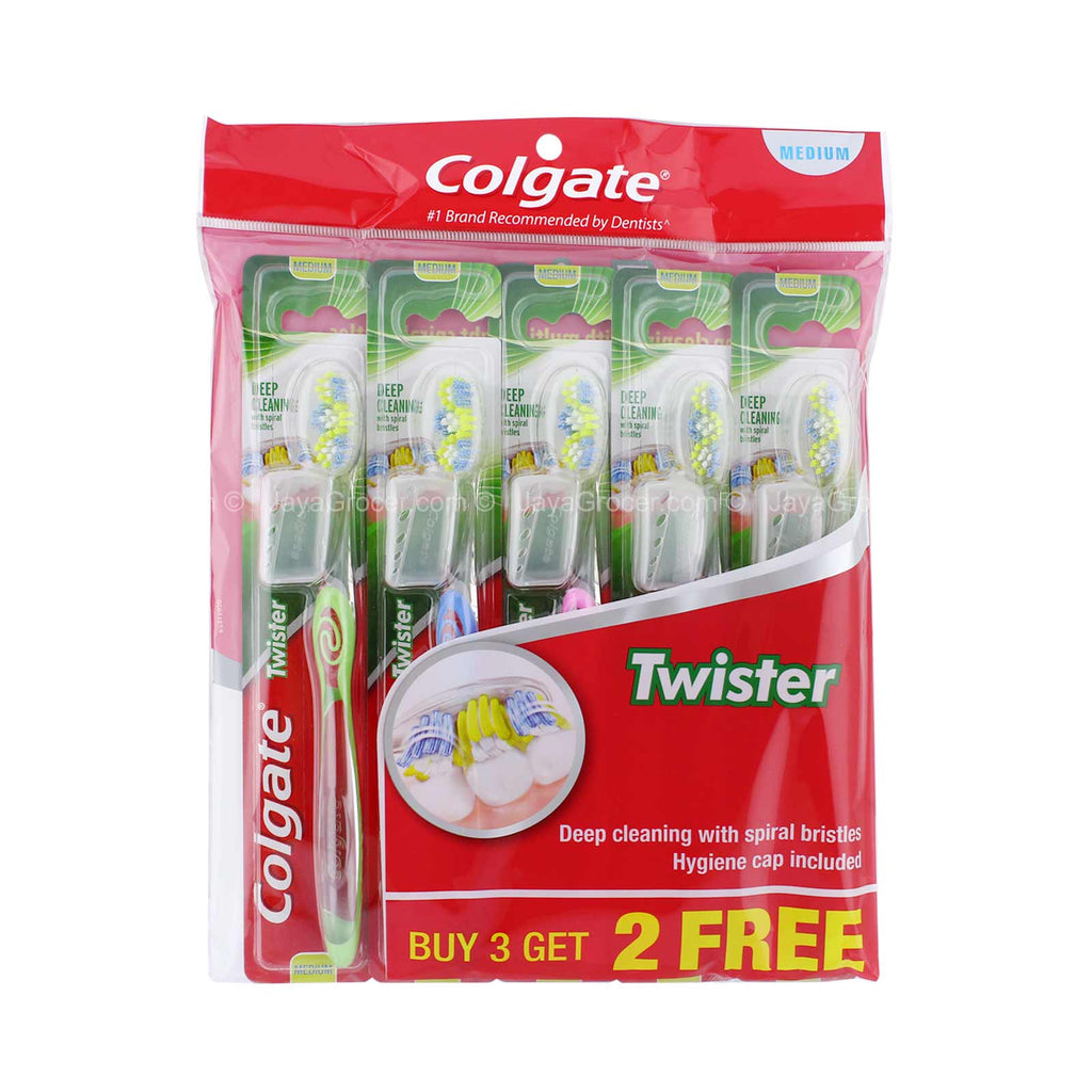 Colgate Twister Toothbrush (M) 3+2