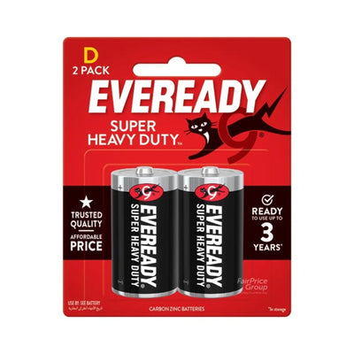 Eveready Super Heavy Duty D Battery 2pcs/pack