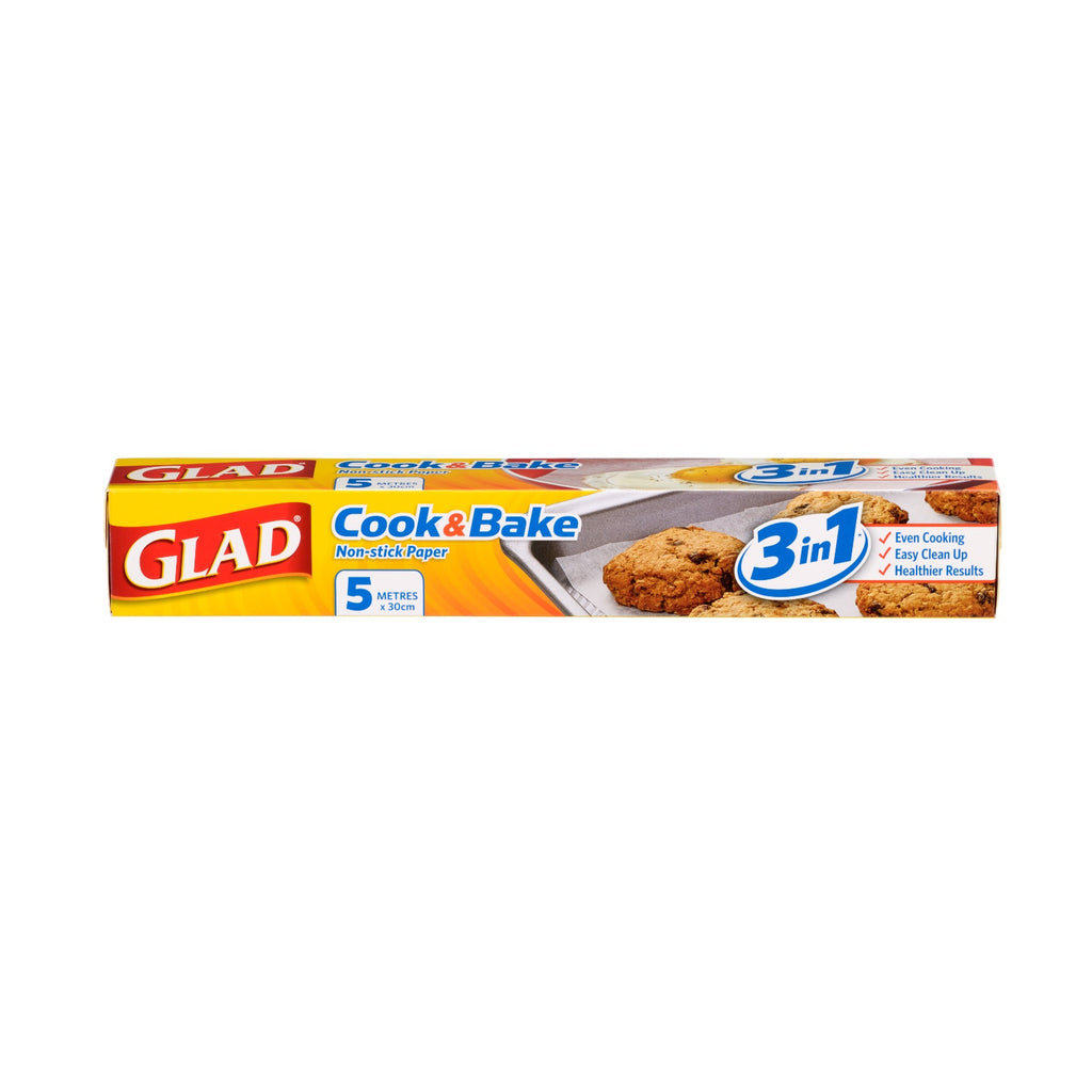 Glad Bake Non-Stick Baking and Cooking Paper 5m x 30cm 1pack