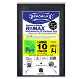 Sekoplas Remax High-Density PE Garbage Bag (Large) (75 X 90cm) 10pcs/pack