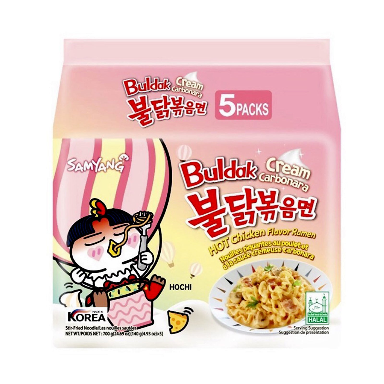 Samyang Buldak Hot Chicken Carbonara Ramen 140g x 5