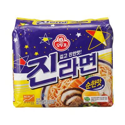 [NON-HALAL] Ottogi Jin Ramen Instant Noodle (Mild) 120g x 5