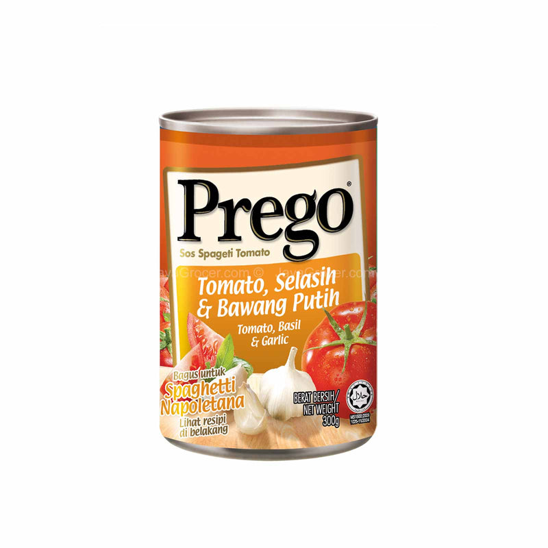 Prego Tomato, Basil and Garlic Pasta Sauce 300g