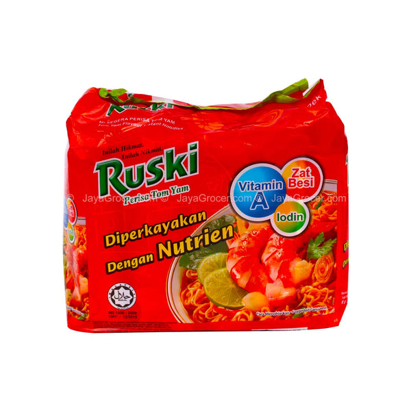 Ruski Tom Yam Flavored Instant Noodles 80g x 5 (highest price)