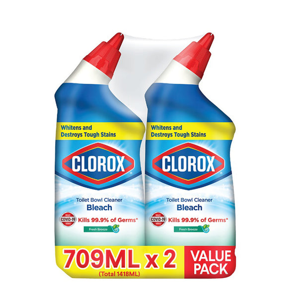 Clorox Toilet Bowl Cleaner Rain Clean 709ml x 2