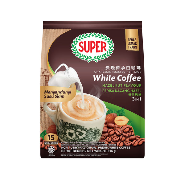 Super Charcoal Roasted White Coffee 3 in1 Hazelnut 21g x 15 (highest price)