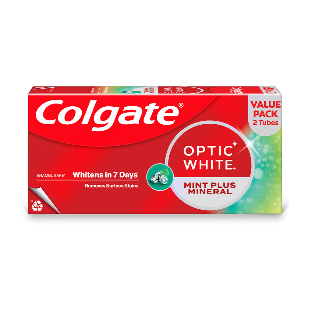 Colgate Optic White Sparkling Mint Toothpaste 100g x 2