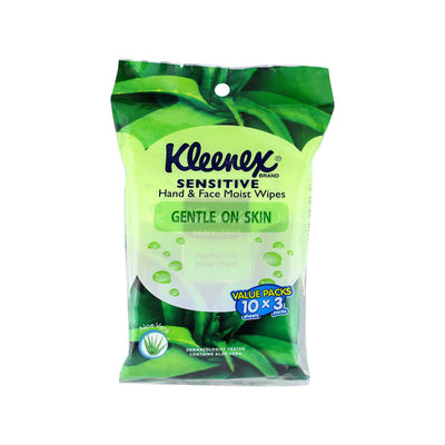 Kleenex and Face Aloe Wipes 10sheets x 3