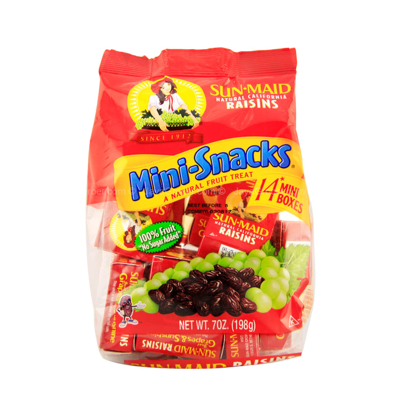 Sun-Maid Natural California Raisins Mini Snacks 14g x 14