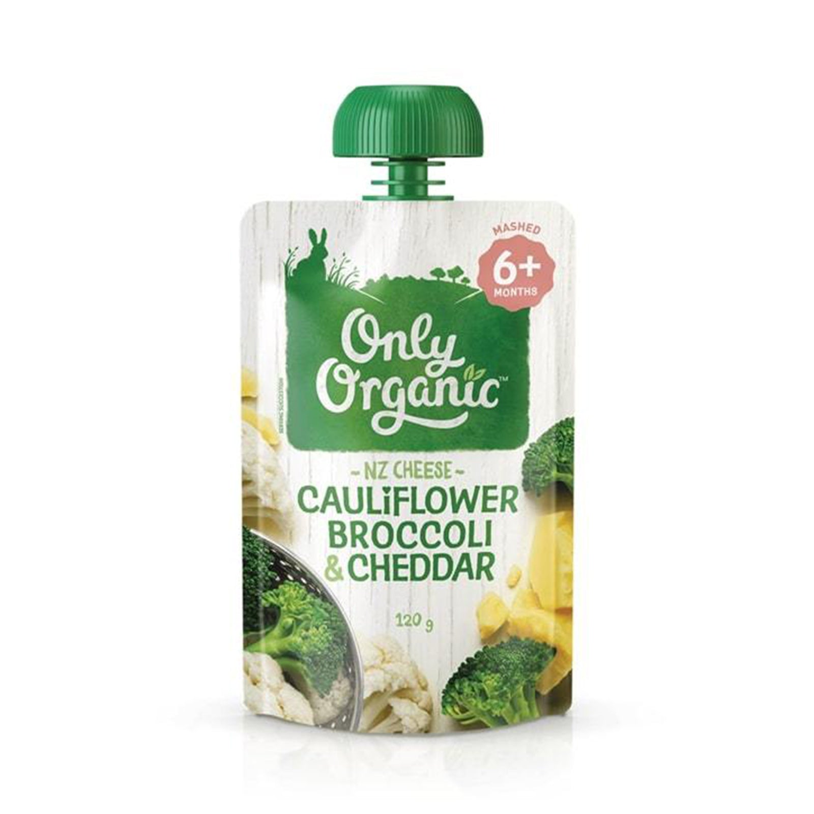 Only Organic Cauliflower, Broccoli and Cheddar Baby Savoury 120g
