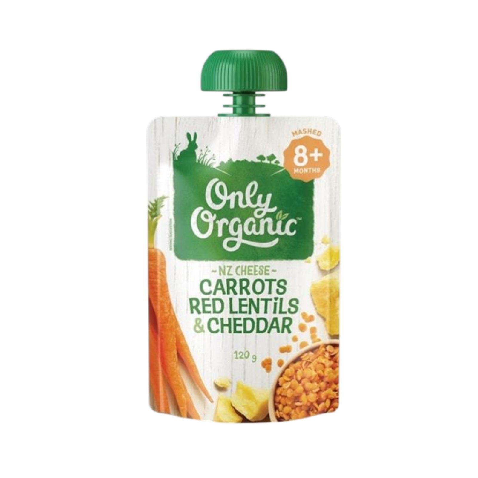 Only Organic Carrots, Red Lentils and Cheddar Baby Savoury 120g