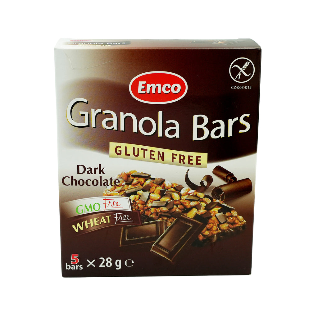 Emco Gluten Free Dark Chocolate Granola Bars 28g x 5