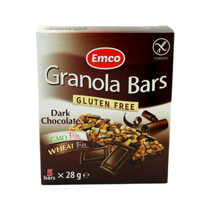 Emco Gluten Free Dark Chocolate Granola Bars 28g x 5