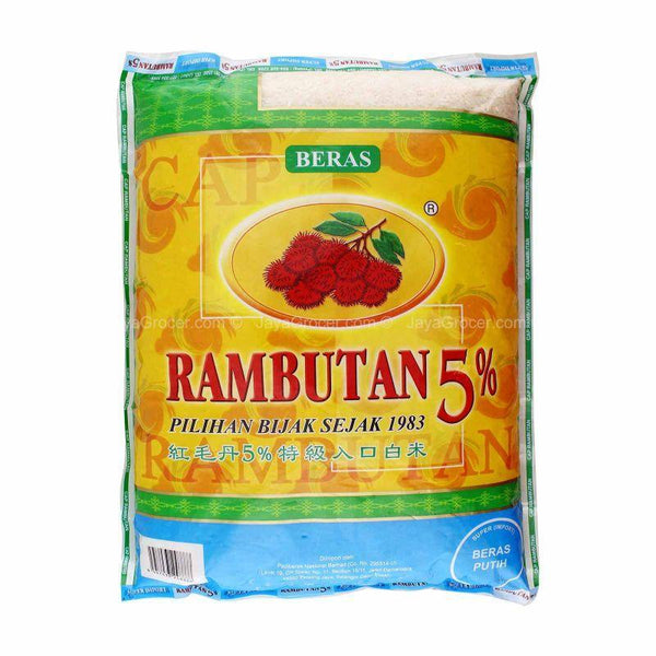 Cap Rambutan 5% Super Import White Rice 5kg (highest price)