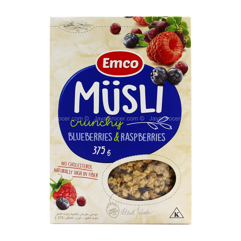 Emco Crunchy Blueberries and Raspberries Musli 375g