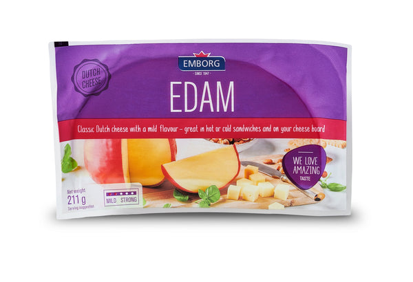 Emborg Edam Wedges Cheese 211g