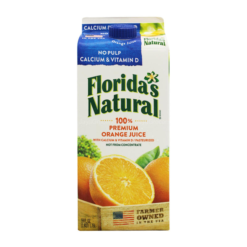 Floridas Natural Premium No Pulp Orange Juice with Calcium and Vitamin D 1.5L