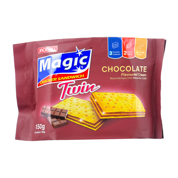 Jack ‘n Jill Magic Twin Chocolate Cracker Sandwich 150g (highest price)