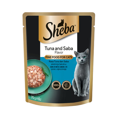 Sheba Pouch Tuna And Saba Pouch 70g