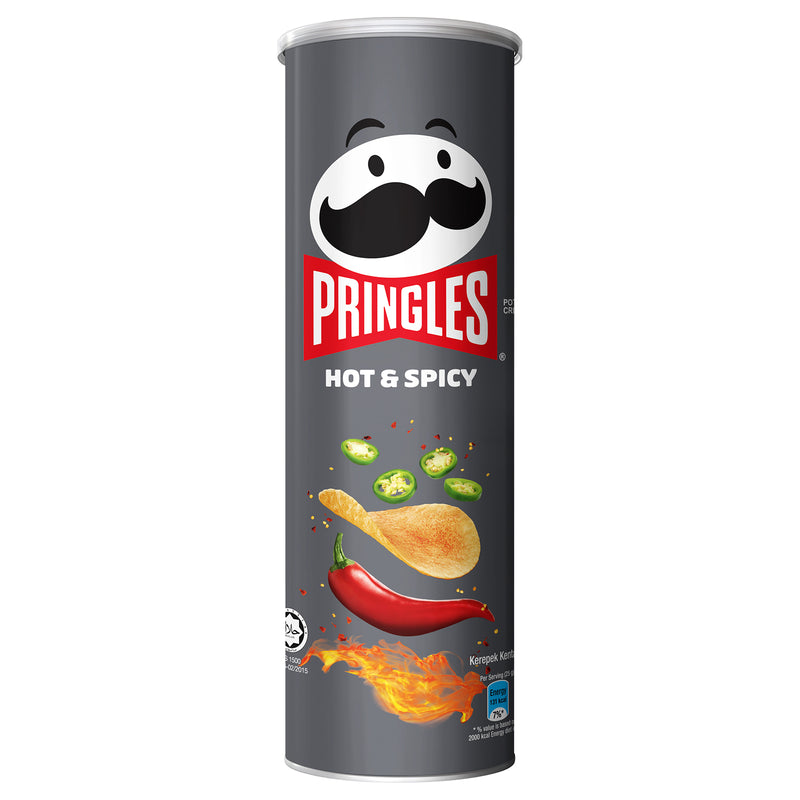 Pringles Hot and Spicy Potato Crisps 102g