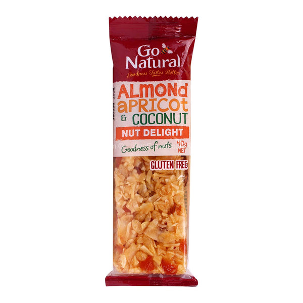 Go Natural Almond, Apricot and Coconut Nut Delight Snack Bar 40g