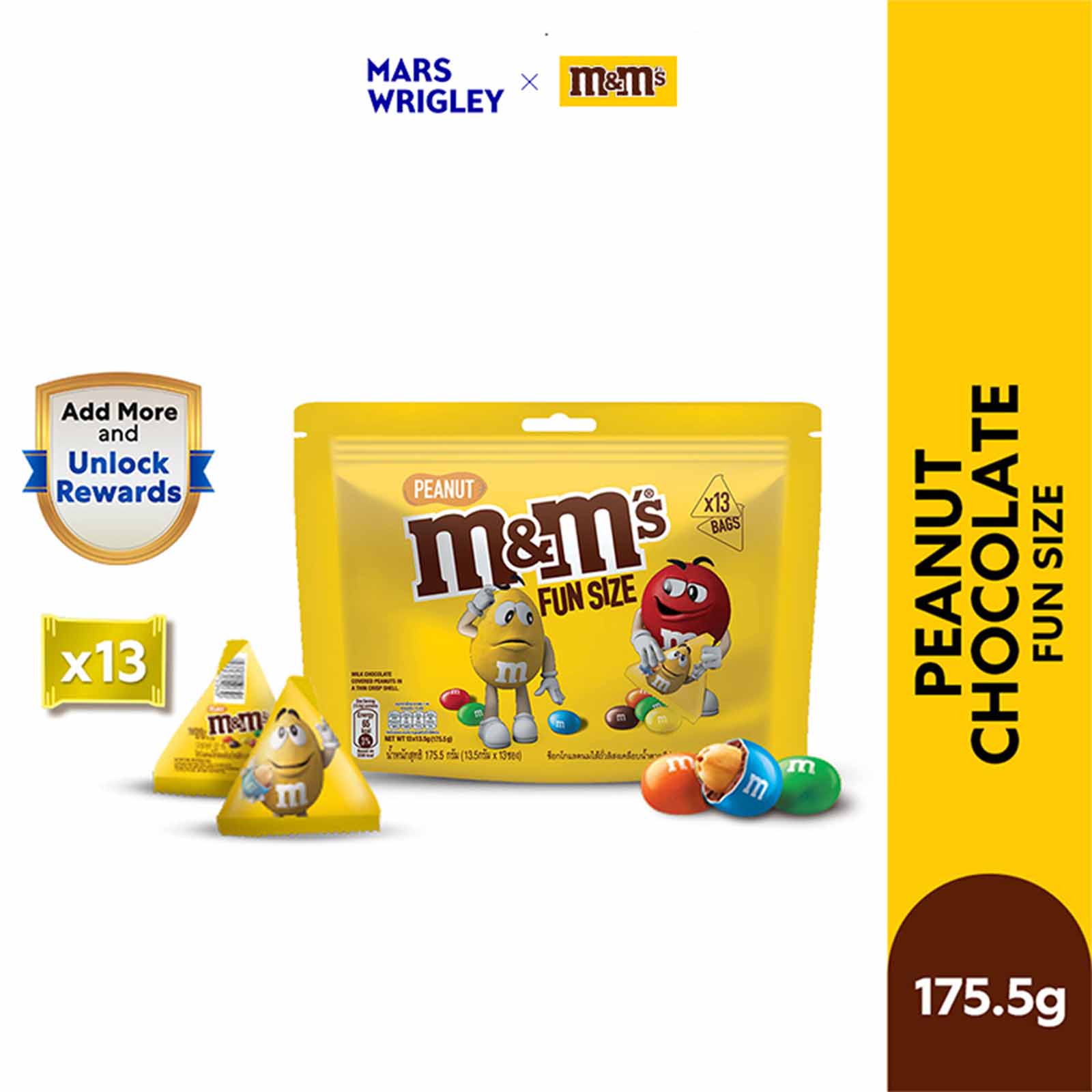 M&Ms Funsize Peanut Chocolate Candies 175.5g