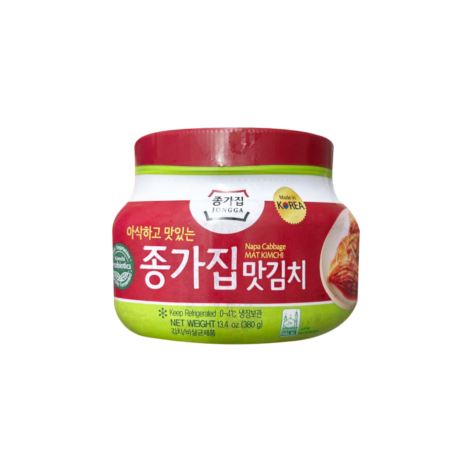 Jongga Mat Cabbage Kimchi (Cut Cabbage Kimchi) 380g